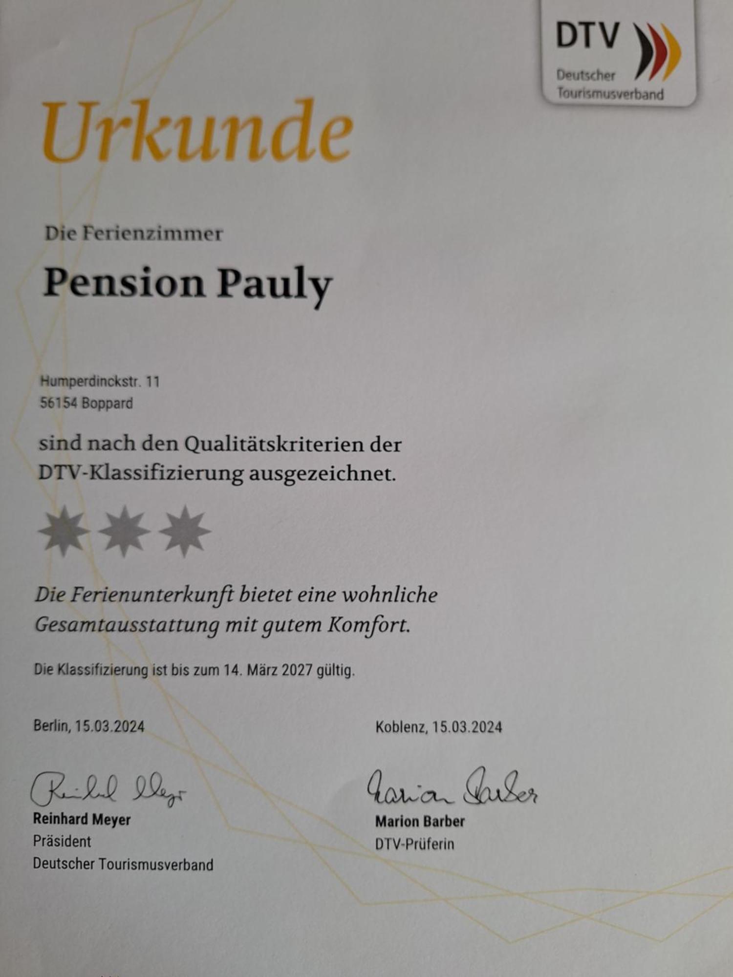 Pension Pauly Boppard Exteriör bild